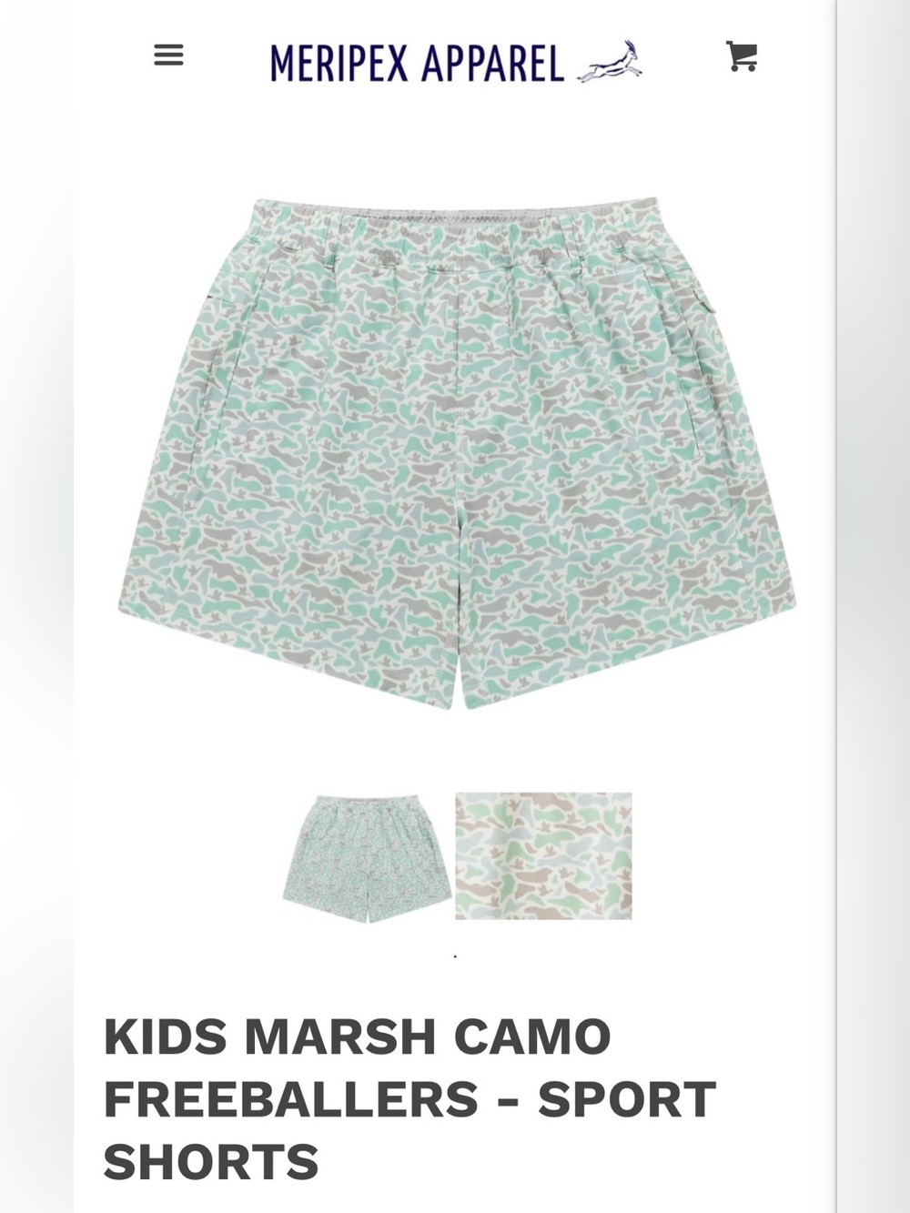 BRAND NEW• NEVER WORN! KIDS MARSH CAMO FREEBALLERS • SPORT SHORTS • YOUTH LARGE